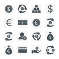 Money set icon. Wealth symbol collection. Busines concept.